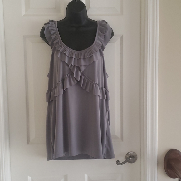Gray lane bryant sleeveless shirt 18/20w - Picture 1 of 3